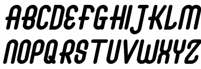 Abingdon Bold Italic Schriftart Groß