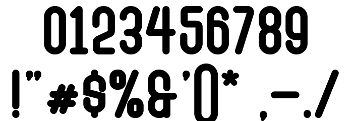 Abingdon Bold Font OTHER CHARS