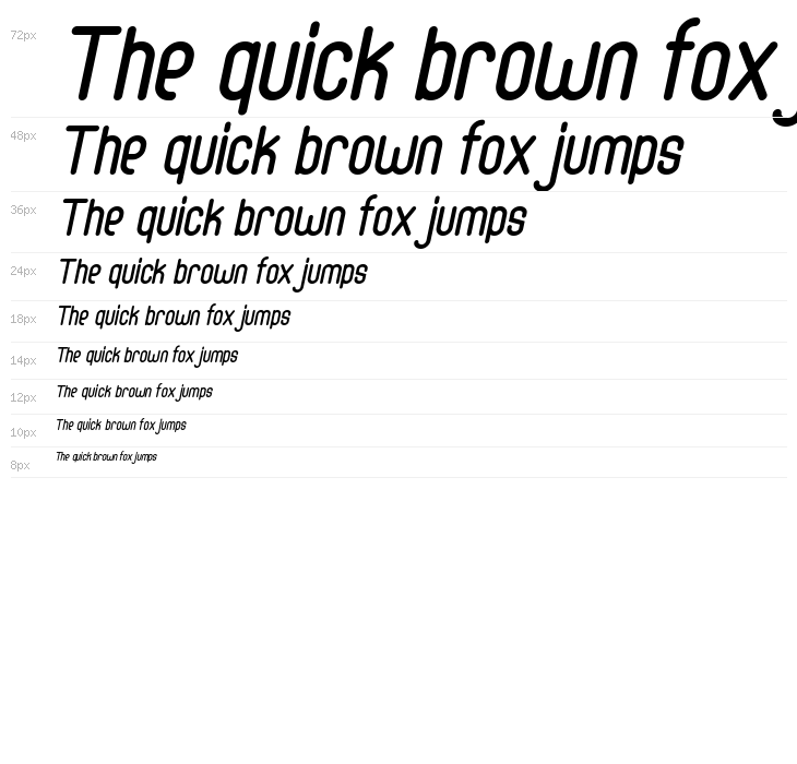 Abingdon Italic Waterfall