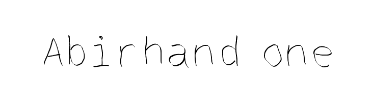 Abirhand one Schriftart