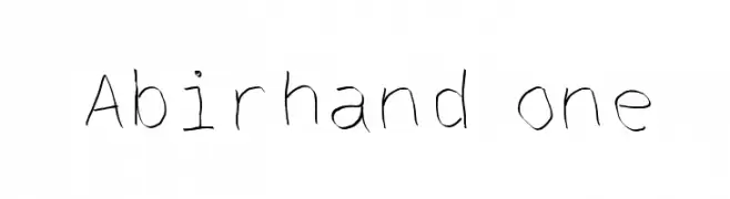 Abirhand one  baixar fontes gratis