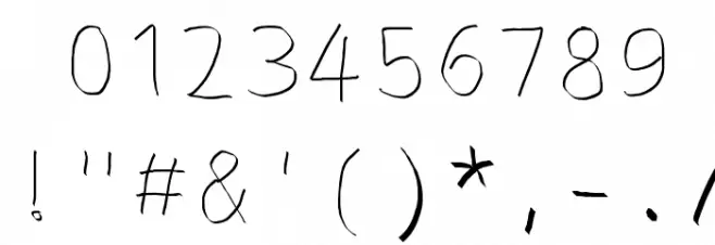 Abirhand one Font OTHER CHARS