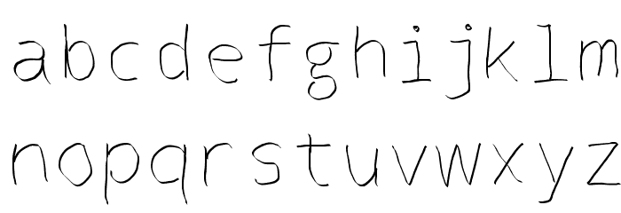 Abirhand one Schriftart Kleinbuchstaben