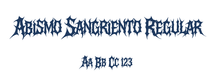 Abismo Sangriento Regular Font Preview