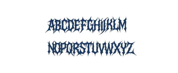 Abismo Sangriento Regular Lowercase