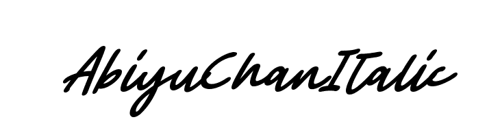 Abiyu Chan Italic  Descarca Fonturi Gratis