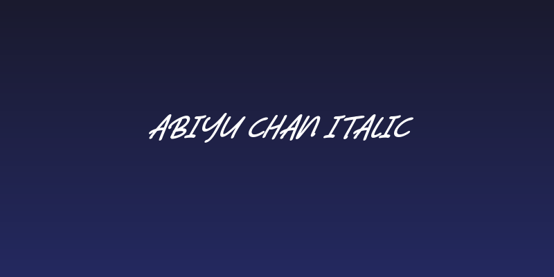 Abiyu Chan Italic Social Header
