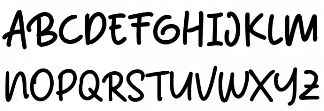 Abiyu Chan Schriftart Groß