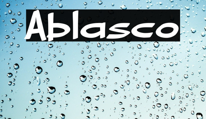 Ablasco Font examples