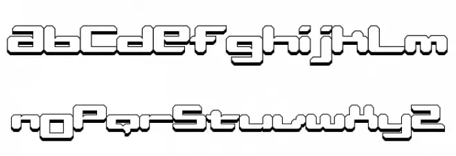 Ablattive Shadow Schriftart Groß