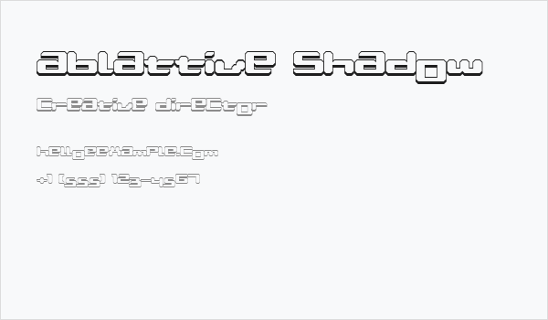 Ablattive Shadow Business Card