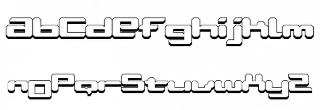 Ablattive Shadow フォント 小文字