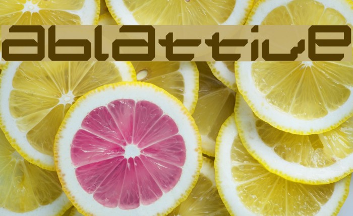 Ablattive Font examples