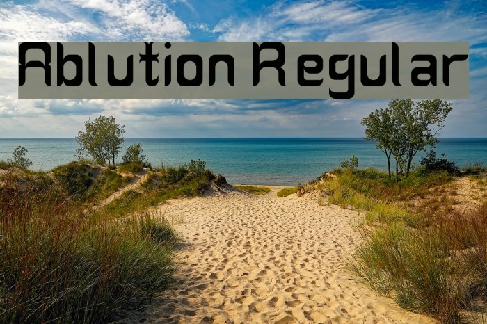 ablution regular 字体