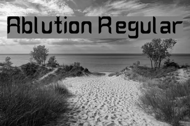 Ablution Regular Font examples