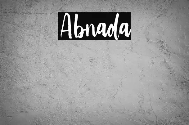 Abnada Font examples