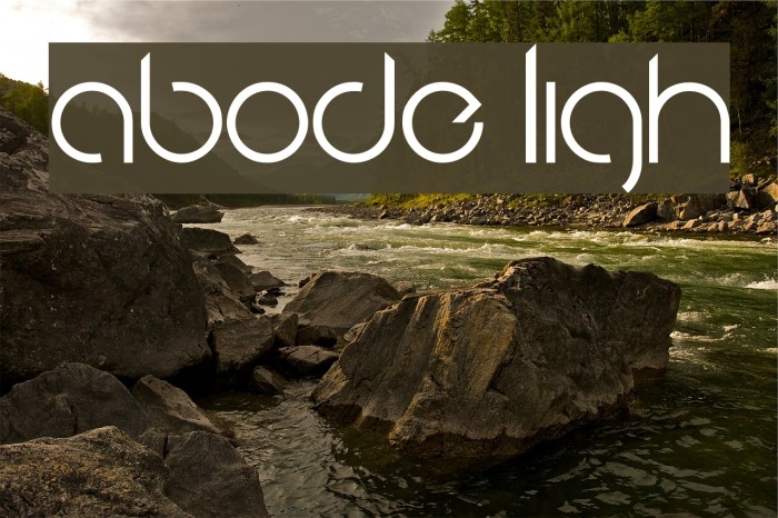 Abode Light Font examples