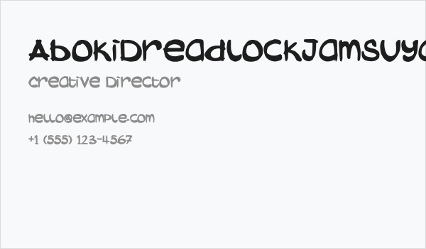 AbokiDreadlockJamSuya Business Card