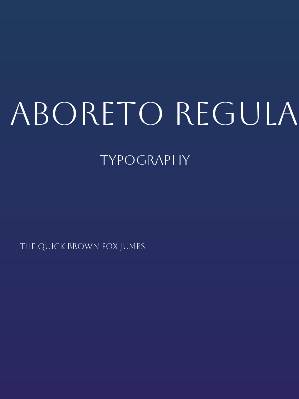 Aboreto Regular Poster