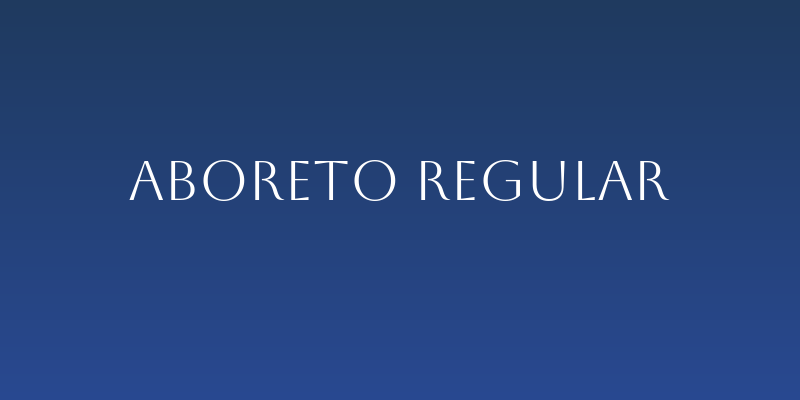 Aboreto Regular Social Header