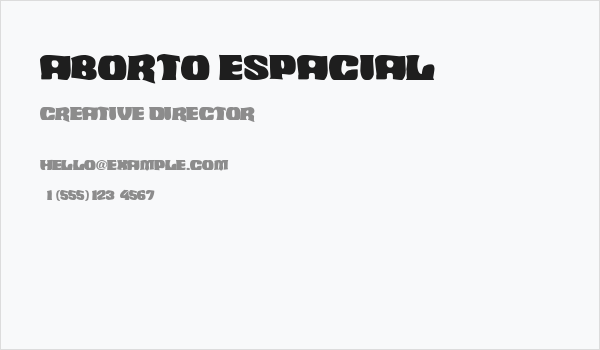 Aborto Espacial Business Card