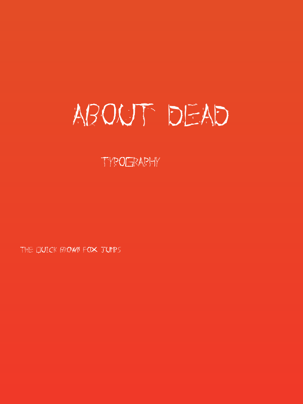 About Dead Poster