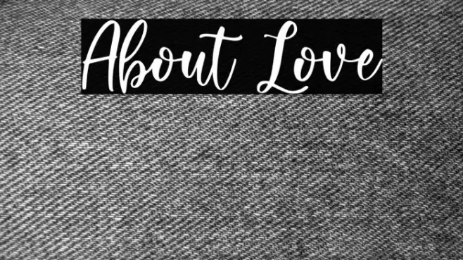 About Love Font examples