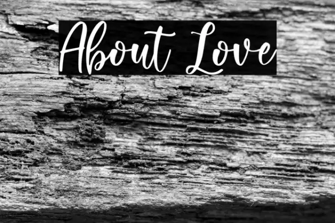 About Love Font examples