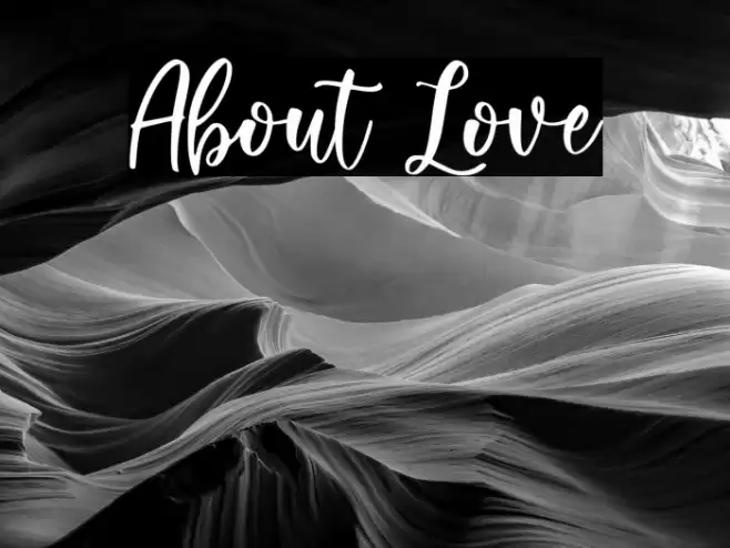 About Love Font examples