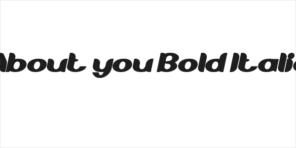 About you Bold Italic Logo