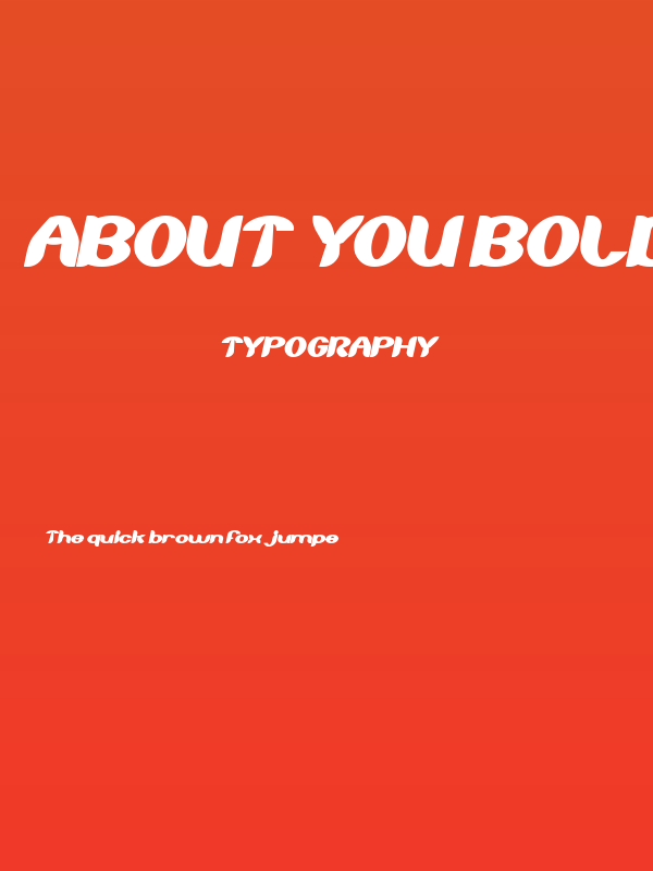 About you Bold Italic Poster