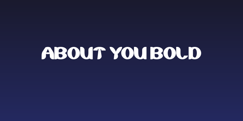 About you Bold Social Header