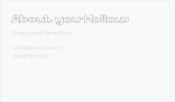 About you-Hollow Business Card