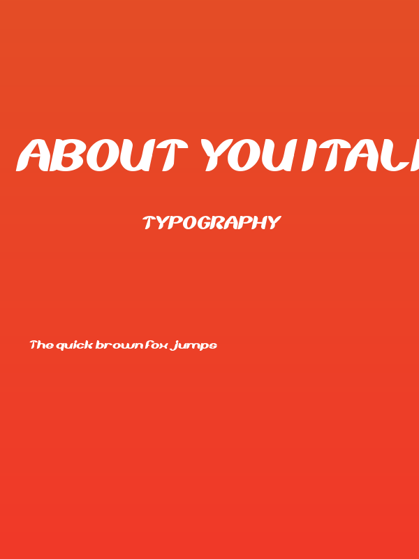 About you Italic Poster