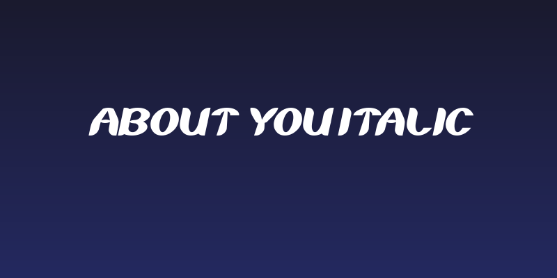 About you Italic Social Header