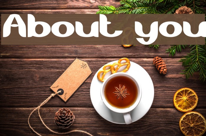 About you फ़ॉन्ट examples