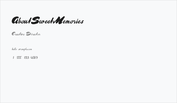 AboutSweetMemories Business Card