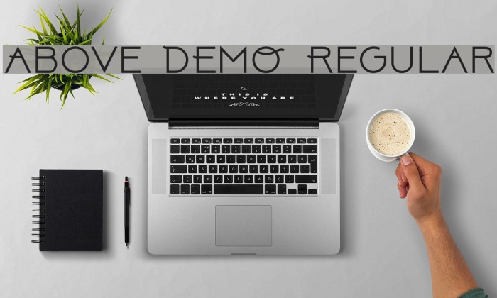 Above DEMO Regular Font examples