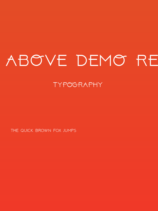 Above DEMO Regular Poster