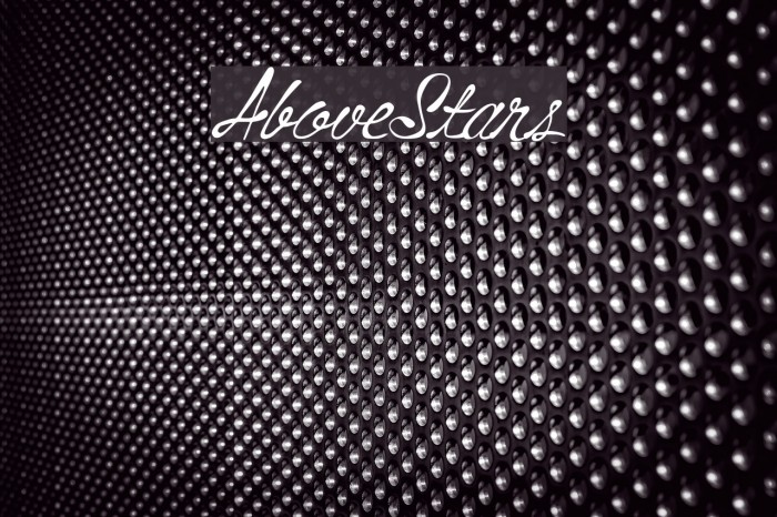 AboveStars Font examples