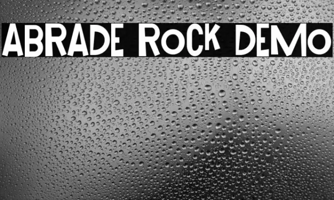 Abrade Rock Demo Font examples