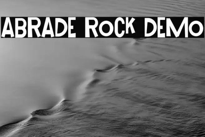 Abrade Rock Demo Font examples