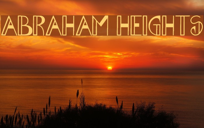Abraham Heights Font examples