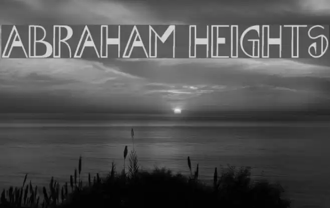 Abraham Heights Font examples