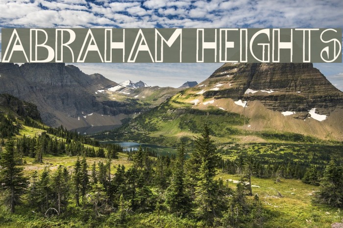 Abraham Heights Font examples