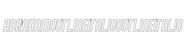 Abraham Outline Italic Outline Italic Font