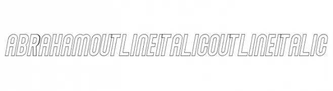 Abraham Outline Italic Outline Italic  Скачать бесплатные шрифты