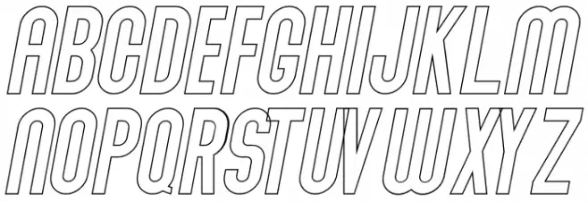 Abraham Outline Italic Outline Italic Шрифта строчной