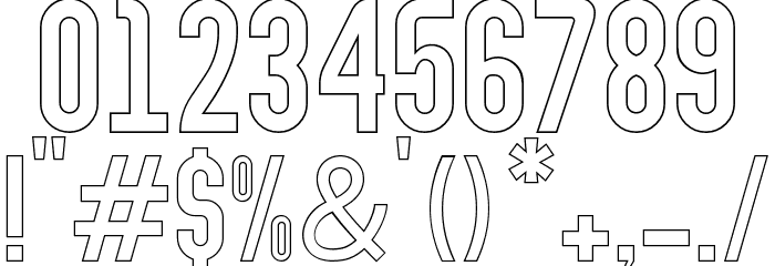 Abraham Outline Outline フォント その他の文字