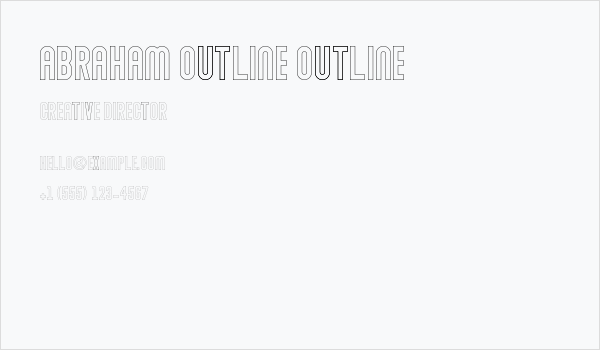 Abraham Outline Outline Business Card